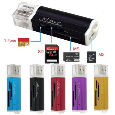 Ramidos для Micro SD SDHC TF M2 MMC MS PRO DUO «все в 1» USB 2.0 устройство считывания нескольких карт памяти