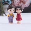 1 пара Рождественский подарок Кукольный домик Мини бонсай Милый мальчик девочка Орнамент Маленькие влюбленные Миниатюрная кукла Ручная работа Фигурка пары