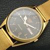 ВИНТАЖНЫЕ ОТРЕМОНТИРОВАННЫЕ МУЖСКИЕ АВТОМАТИЧЕСКИЕ ЧАСЫ SEIKO 5 ЯПОНИЯ ЧЕРНЫЙ ЦИФЕРБЛАТ a444073-1