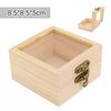 Personalizable Wooden Square Box for Crafts Gifts and Jewelry Storage