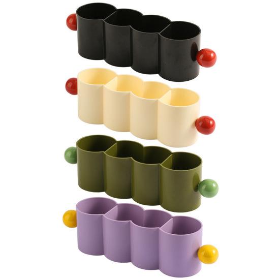 Настольный ящик для хранения органайзер для тюбиков большой вместимости 4 отделения многоцелевой ящик для хранения в холодильнике держатель для ручек кистей для макияжа