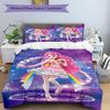 3pcs Magic Sweethear (4) Design Cover Set - HD Printed Bedding with 1 Cover and 2 Pillowcases - Perfect for Home and Dorm Decor