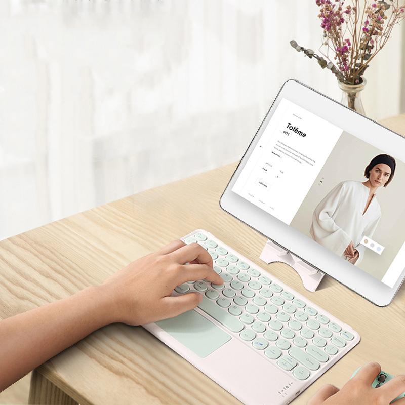 Беспроводная Bluetooth-клавиатура с тачпадом Иврит Испанский Корейский Для iPad Pro Air для Huawei Android Windows Планшета