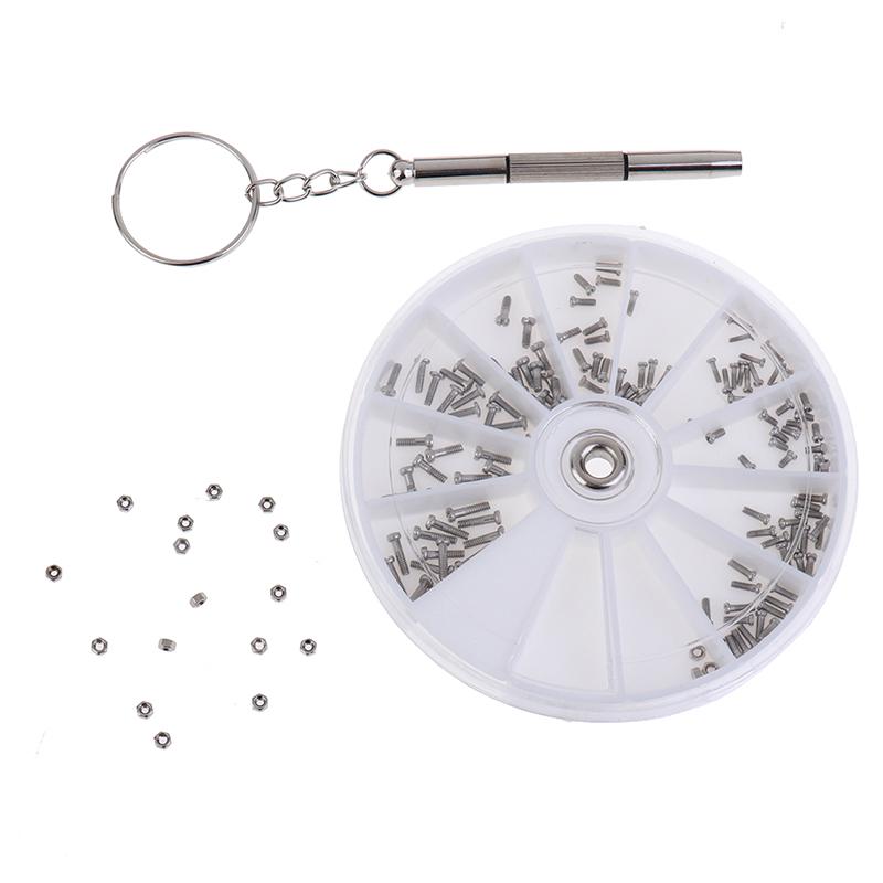 120 шт./кор. набор винтов для очков из нержавеющей стали с небольшой отверткой