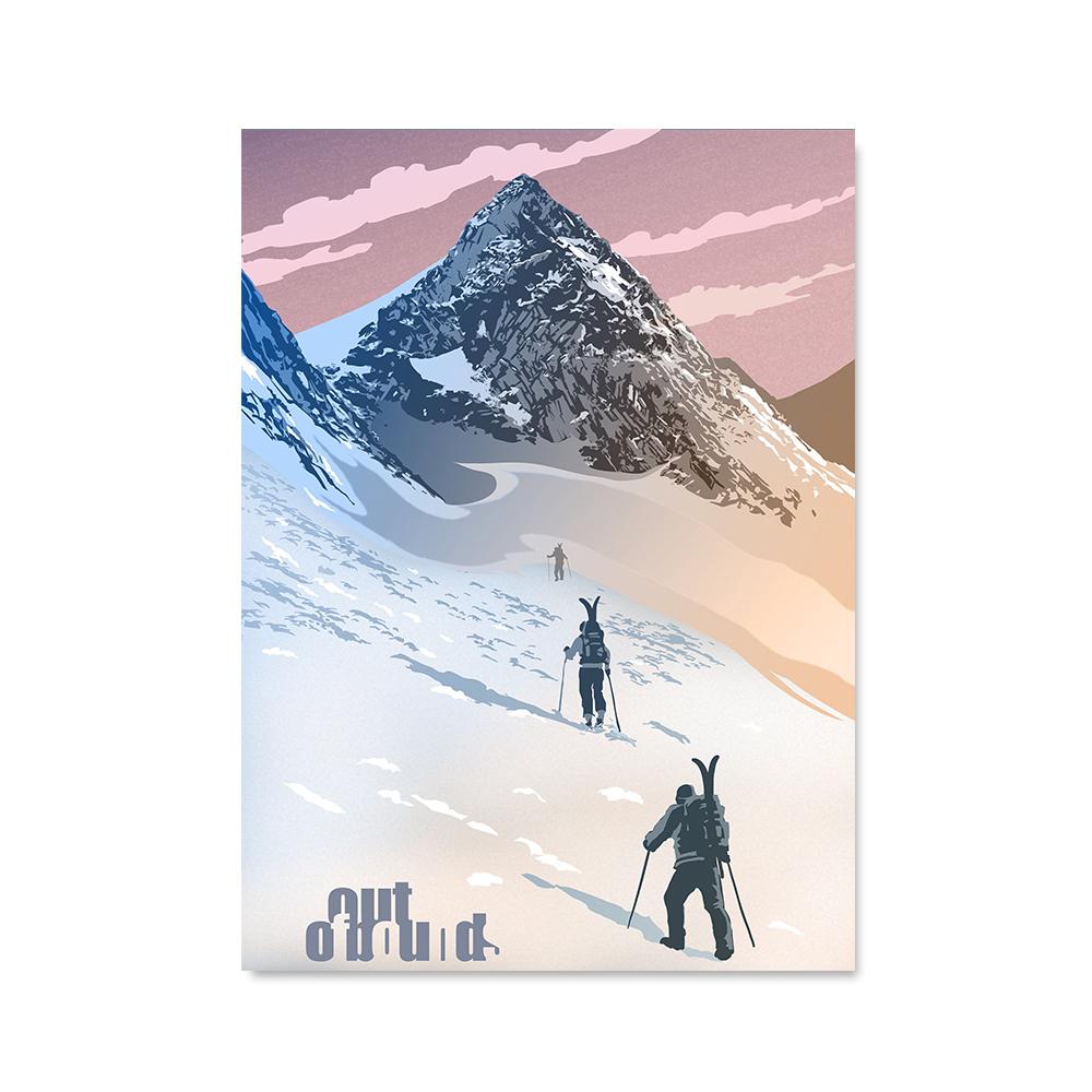 Retro Addicted to Powder Revel stoke Posters and Prints Ski Badge Wall Art Canvas Painting Hd Print Wall Picture For Living Room No Frame