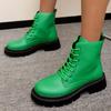 Fashion Women's Shoes 2024 Brand Ankle Women's Boots Classics Modern Boots Women Round Toe Front Lace-up Med Heel Plus Size Female Shoes