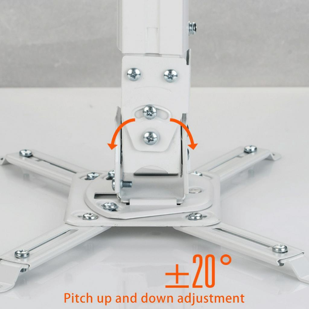 Белый Универсальный Кронштейн для Проектора с Вращением на 360 Градусов Потолочное Крепление Настенный Кронштейн Держатель для DVR Камеры Театр Офис Конференц-зал Дом