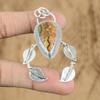 Pear Picture Jasper Stone Ethnic Daughter Engagement Birthday Pendant 925 Silver