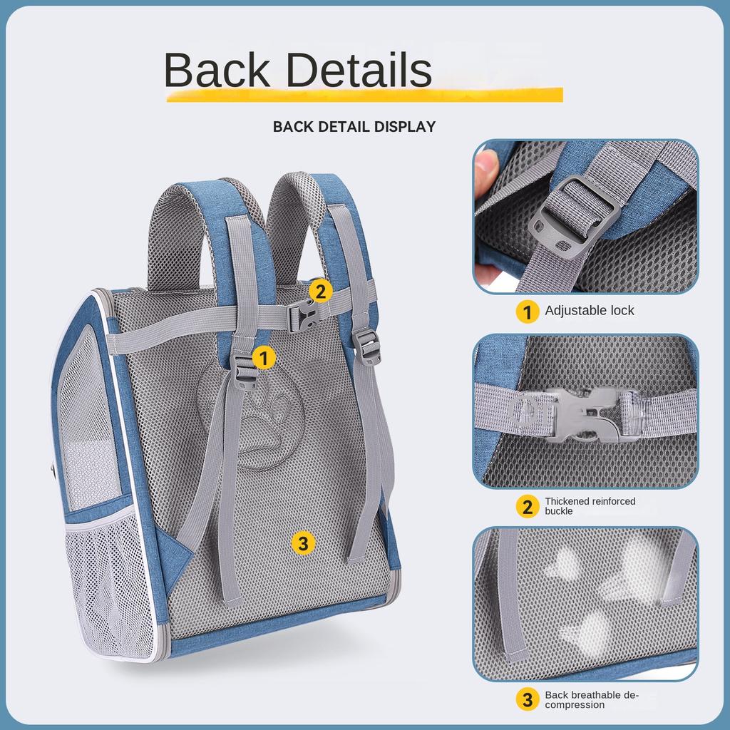 Рюкзак для переноски кошек, рюкзак для собак среднего и малого размера, вентилируемый сетчатый рюкзак для собак, дорожный рюкзак для походов, прогулок на открытом воздухе