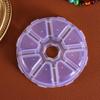 Round Beads Transparent Jewelry Container Empty Storage Box 8 Grids Nail Art Rhinestones Case