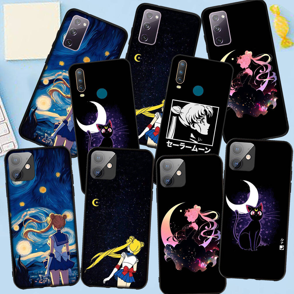 Phone Case for Samsung Galaxy S25 S23 S22 S21 S24 Ultra FE S8 A05 A06 A15 A16 A36 A37 A35 A54 A55 A56 A57 A25 A26 A53 A17 Anime Sailor Moon Girl Cover