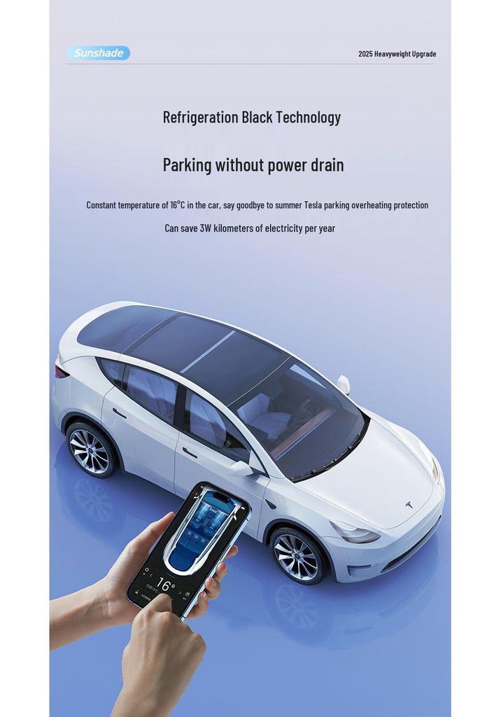 Солнцезащитная шторка на люк и лобовое стекло Tesla Model Y/3: Аксессуар для теплоизоляции.