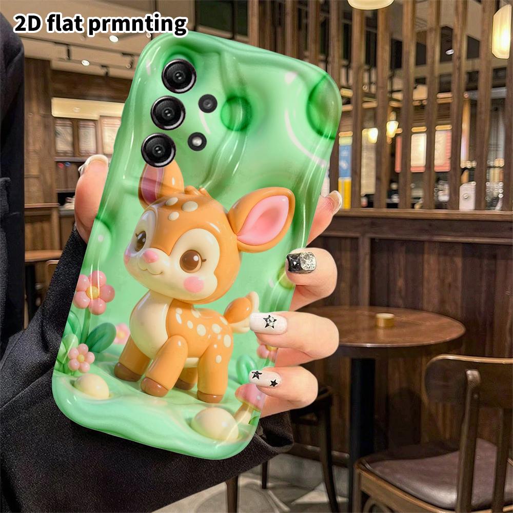 Чехол для телефона: 2D плоский, подходит для Samsung Galaxy A34 A35 M05 M06 S20 S22 S21 FE Plus 5G, защитный чехол, Бэмби, идеальный для Рождества и Хэллоуина