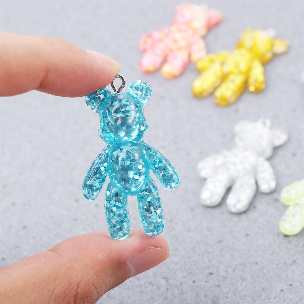 Flatback Jewelry Accessories Little Bears Pendant Bracelets Charm Bear Keychain DIY Drop Necklace
