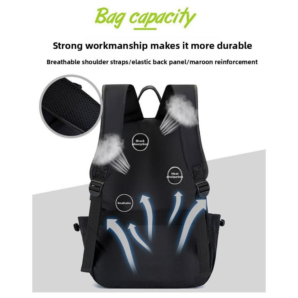 Men's Fashionable Solid Color Backpack - Lightweight and Durable, Suitable for Sports, Travel, and Commuting, with A Laptop Compartment