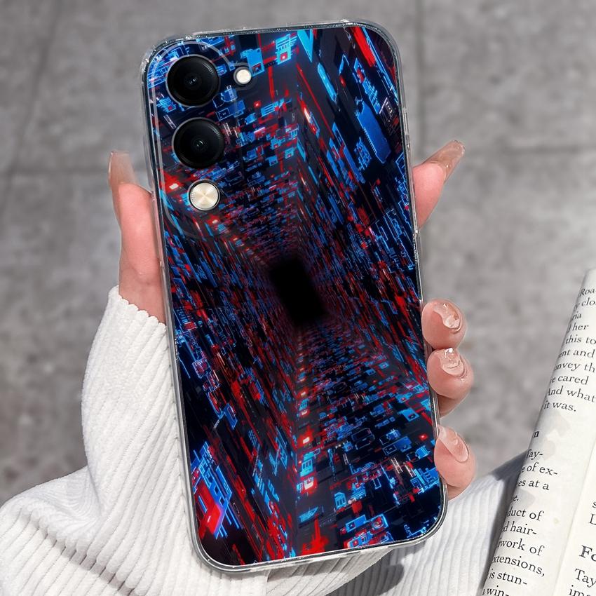 Модный чехол для Vivo Y04 Y02 Y02a Y02s Y400 Pro X200 Ultra X200s Чехол для телефона Милый Кот Панда Чехол Прозрачный ТПУ Мягкий Силикон Ударопрочный Корпус