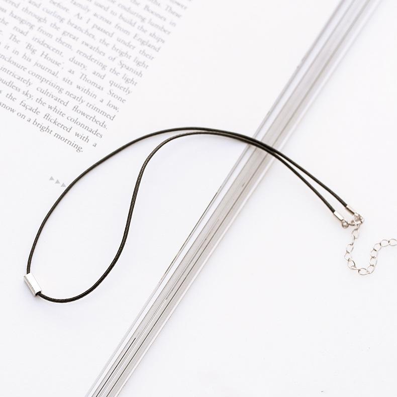 Квадратное ожерелье-воротник в стиле Харадзюку, женское короткое черное ожерелье-веревка в виде ключицы, японская и корейская версии