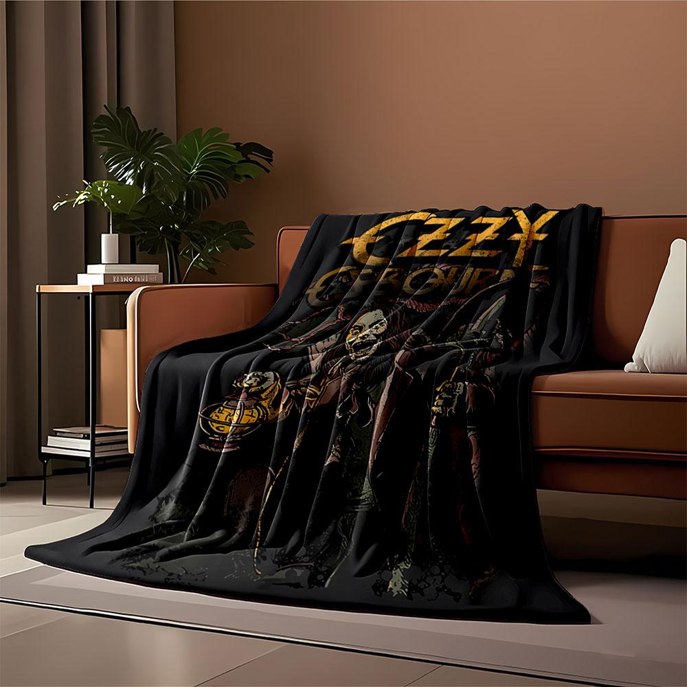 Ozzy Osbourne Gothic Art Blanket for all seasons blanket lunch break throw gift