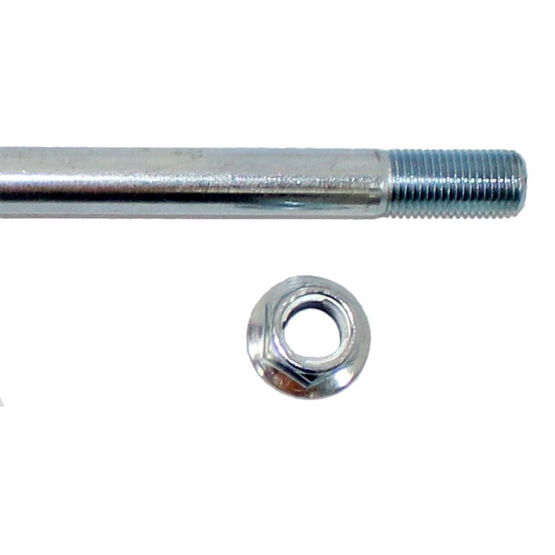 Motorcycle Wheel Axle 12mm/15MM/17mm for Honda Yamaha Suzuki Loncin KTM Lifan 100cc-600cc Length of 210mm-305mm Axle With Nut
