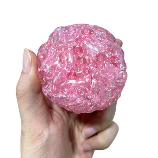 Хрустящий антистресс мяч для снятия тревоги и стресса, шарик с бусинами, игрушка для сжимания, портативный для путешествий, мягкий ТПР, успокаивающий текстурированный мяч, сенсорная игрушка-непоседа