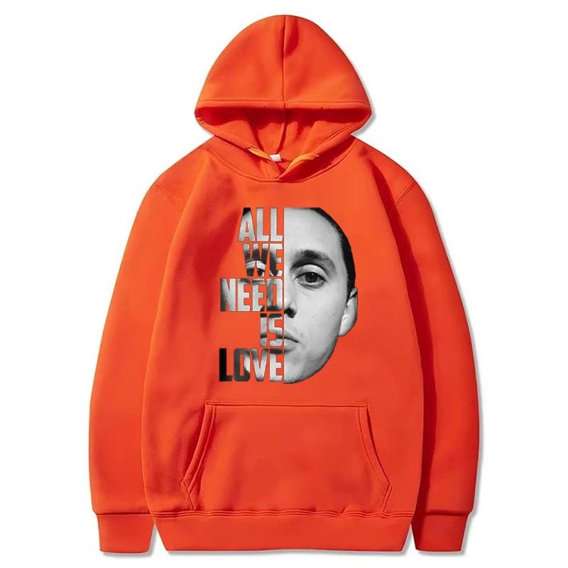 Canserbero Men's Fashion Rapper Print Hoodie & Women's Casual Harajuku Street Style Sporty Hooded Pullover