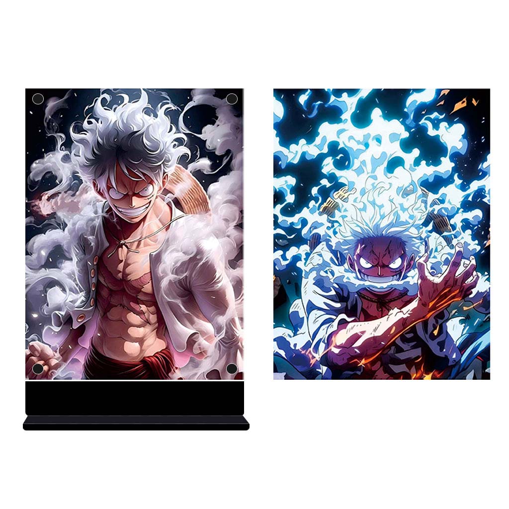 Led Backlit Poster One Piece Anime Night Light for Birthday Gift Bedroom Nightlight Game Room Deco Table Lamps Sign Zoro