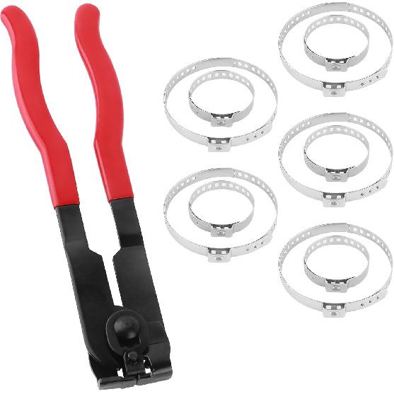 CV Boot Clamp Pliers Kit,10PCS CV Boot Clamp + 1PCS Ear Clamp Pliers,Universal Car Accessorie(Clamp Pliers/1PCS)