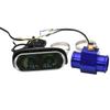 2 IN 1 Voltage Meter Water Temp Gauge + 34mm Adapter 10mm Sensor 1/8NPT 12V 24V Car LCD Display Backlight Car Truck