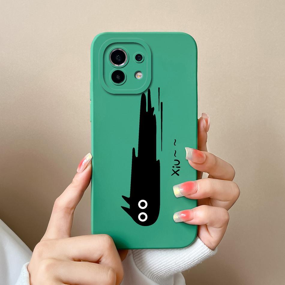 For Xiaomi Mi 11 Lite/Mi 11 Pro Phone Case Full Protection Cute Back Cover For Mi11 Lite Mi 11Pro Soft Liquid Silicone Bumpers