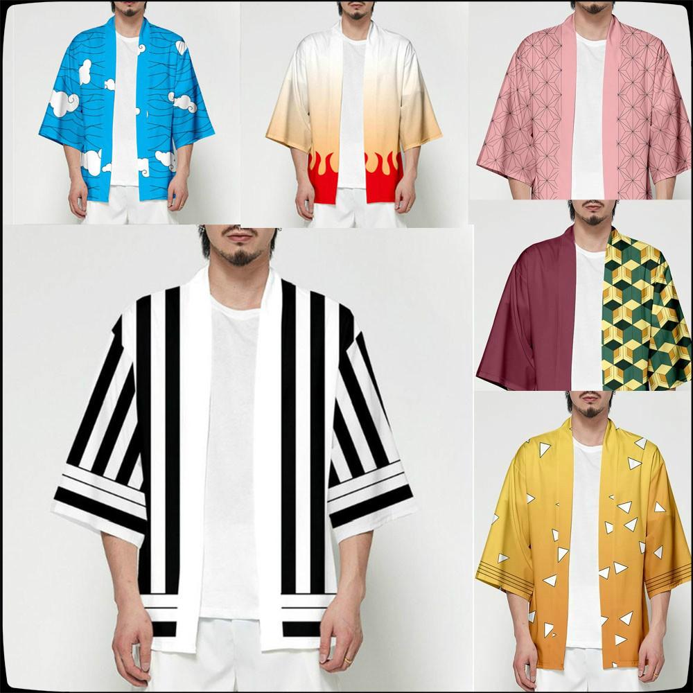 Косплей накидка Хаори аниме Клинок убийцы демонов кимоно Киламон Танджиру Нидо с одинаковым стилем