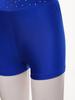 Girls Performance Shorts Sparkling Rhinestones Waistband Figure Skating Dance Gymnastics Bottom