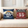Модная Наволочка US Route 66 Применимое Пространство Для Гостевых Комнат Интерьеров Автомобилей Офиса Домашнего Декора