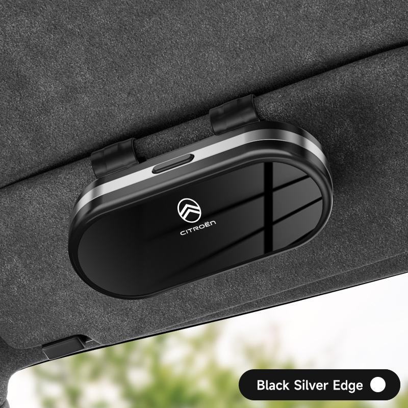Car Sun Visor Glasses Clip Electroplated Metal Mirror Holder For Citroen C4 C3 C5 C5X e-C4 X e-C3 C-Elysee Berlingo C1 C6 C2 alb256