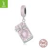 Yin Ziyun Handmade Pink Tarot Lover Pendant with Drip Glue Beads