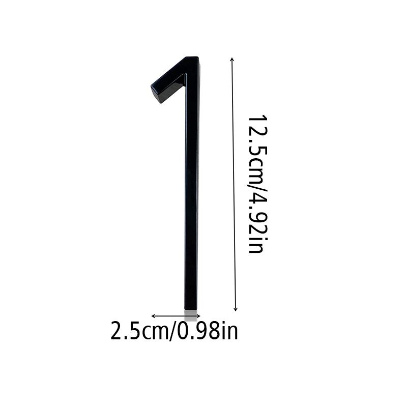 3D-цифра на дверной табличке, чугунный номер дома, ферросплавные черные цифры