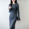 Women Sweater Dress 100% Wool MODERN NEW SAGA O-neck Knit Long Pullover Winter Jumpers Wool Long Dress Female