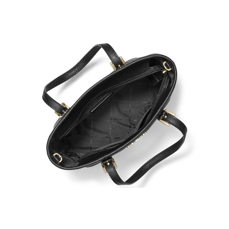 Michael Kors Mk Jet Set Travel Сумка-тоут из покрытого холста с принтом логотипа Signature Черный 35T9GTVT0B-BLACK