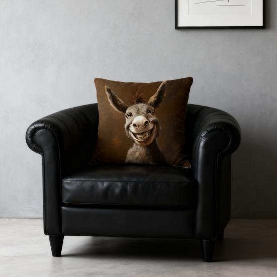 Наволочка Yousheng с принтом осла, простой в уходе дизайн, мягкий дышащий чехол для подушки, диван, спальня, патио, домашний декор
