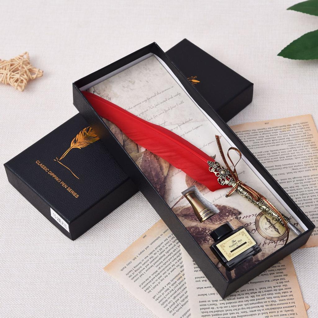 Перьевая ручка, Набор держателей для чернильной ручки, Ручка Классический стиль Письмо Рождественский подарок
