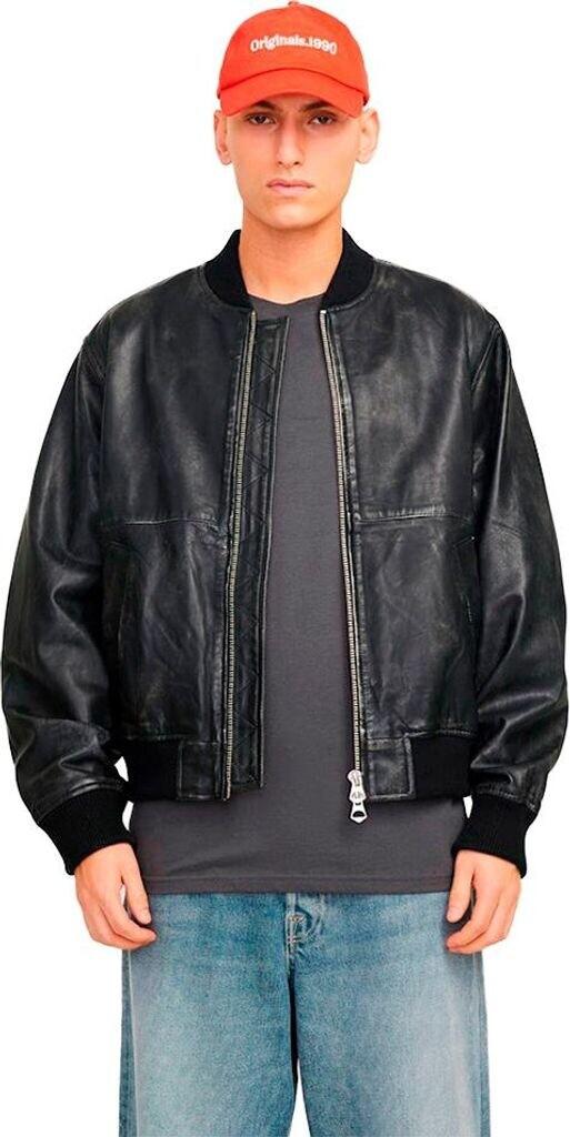 Зимняя куртка Jack & Jones Jorleather Bomber Jkt Styd Aw24 (12278568) черный