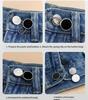 2/6 Pcs 10mm Metal Collar Buttons Extenders Elastic Button Extender Neck Extenders for Women & Men Jeans Skirt Shirt Dress Coat
