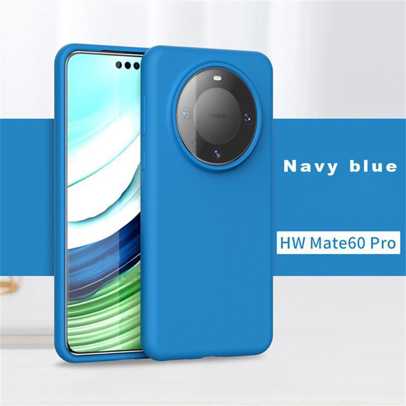 Для Huawei Mate 60 одноцветный чехол из ТПУ, оригинальный жидкий силиконовый чехол для телефона Huawei Mate 60Pro 60 Pro, противоударные аксессуары