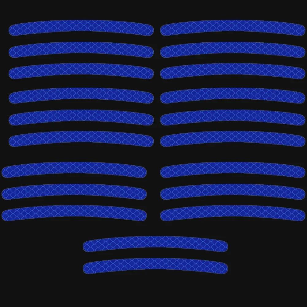 20 шт. светоотражающие наклейки на ступицу колеса автомобиля, светоотражающие полосы на обод шины, светящиеся для ночного вождения, наклейки на колеса автомобиля, велосипеда, мотоцикла