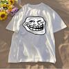 Rage Comic Trollfac Printed T Shirts Funny Anime Pure Cotton Top Tees Men Summer Short Sleeves T Shirt O Neck Fashion Tshirt