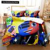 3D Print Blaze N Monster Machines Bedding Set Cartoon Duvet Cover Double Twin Full Queen King Adult Kid Bedclothes Quilt Cover