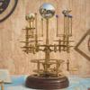 Luxury Art Piece for Book Shelves Brass and Steel Orrery A Functional Model of the Solar System with Planets