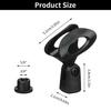 4-Pack Microphone Clips, Universal Wired/Wireless Microphone Mount Holder for Mic Stands