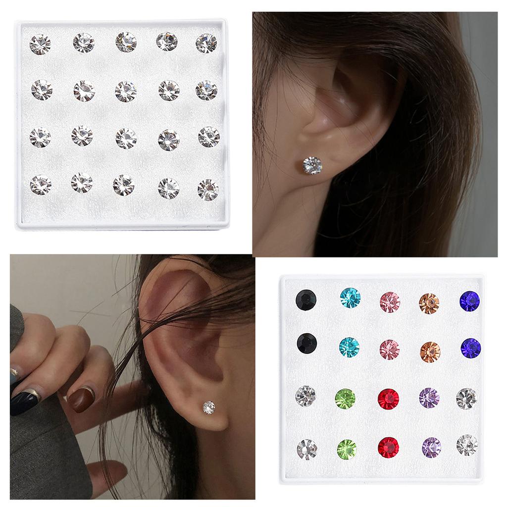 Hypoallergenic Plastic Earrings Set Versatile Plastic Earrings Adornment Comfortable Resin Backs Ear Studs Ornament