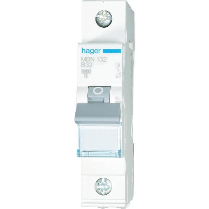Hager MBN132 Disjoncteur 1 pôle 32 A