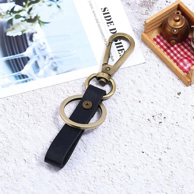Leather Belt Keychain Holder Key Buckle Clip Loop Keyring
